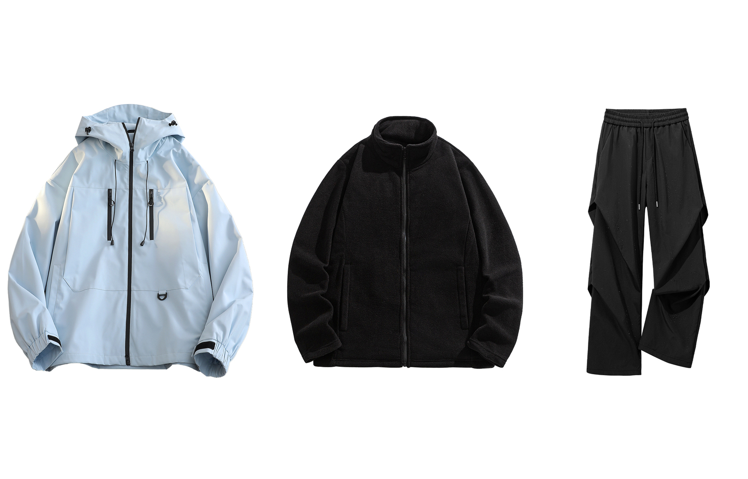 

WARRIOR Куртка Unisex, Glacier Blue+Black+Black[3-in-1 Waterproof Clothing Sets]