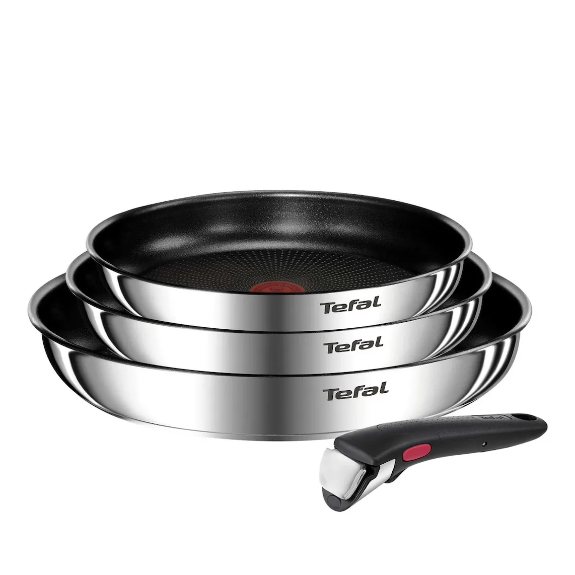 

Набор сковород из нержавеющей стали 3 шт со съемной ручкой Ingenio Tefal, сталь