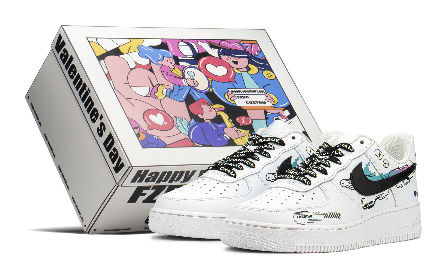 

Кроссовки Nike Air Force 1 Skateboard Shoes Men Low-Top Black White
