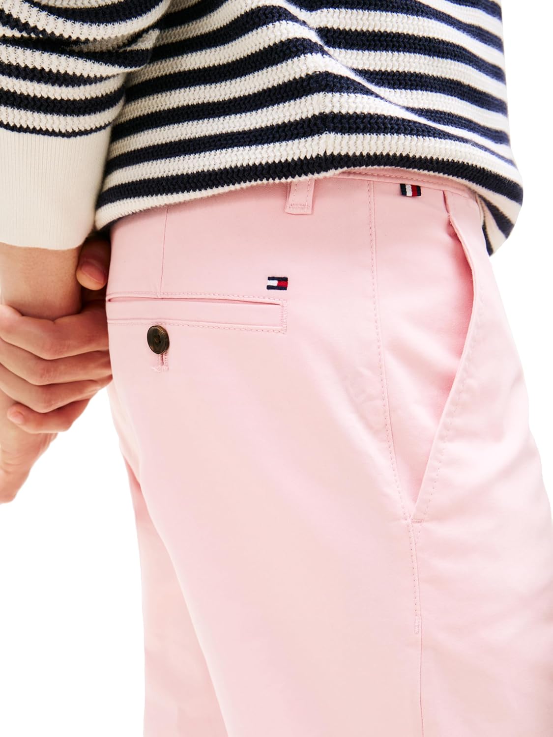 Мужские брюки-чиносы Tommy Hilfiger из эластичного хлопка, облегающего кроя, Pink Shade — фото 2