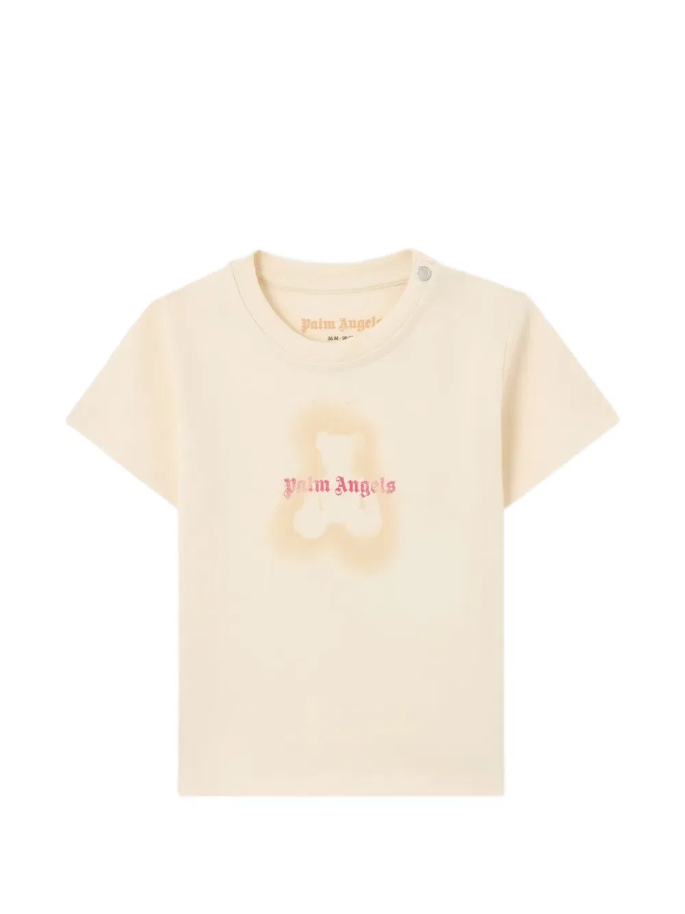 Футболка с принтом медведя Spray Palm Angels Kids, нейтральный