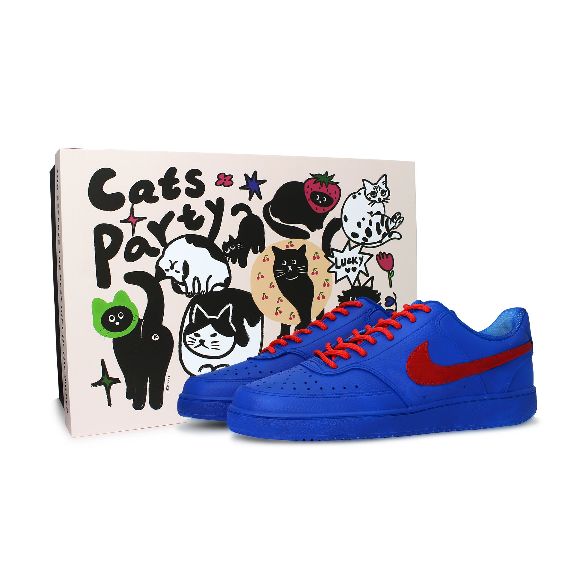

Nike Кроссовки для скейтбординга Court Vision 1, мужские, низкие, сине-красные