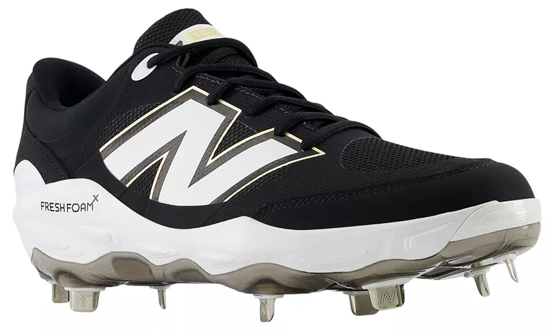 Мужские металлические бейсбольные бутсы New Balance Fresh Foam X 3000 V7, черный/белый — фото 4