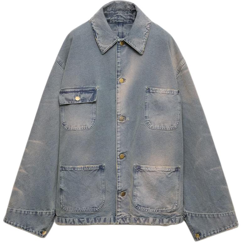 PRADA Куртка с эффектом потертости, Blue