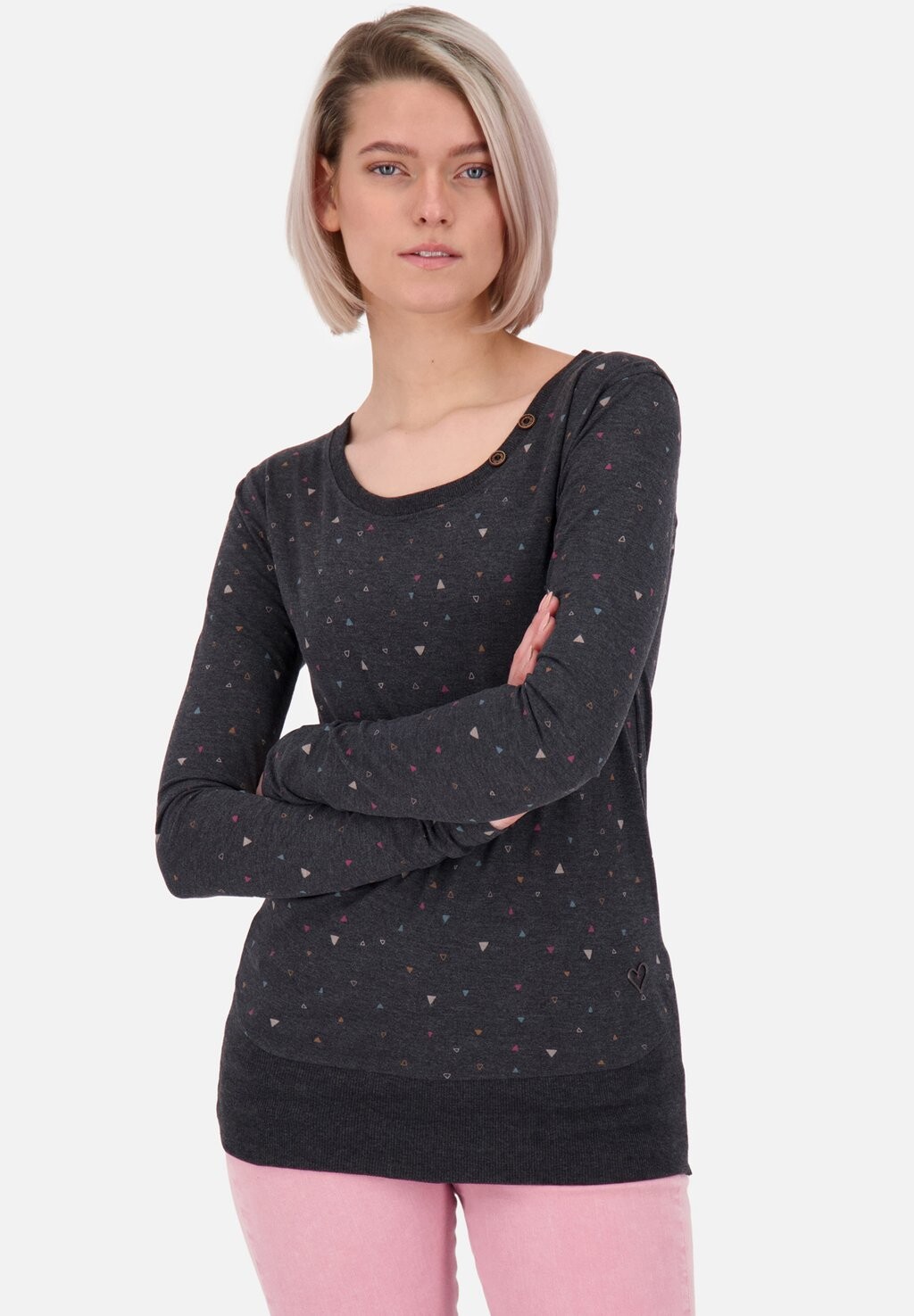 

Топ с длинными рукавами CONNYAK B LONGSLEEVE alife & kickin, цвет moonless melange