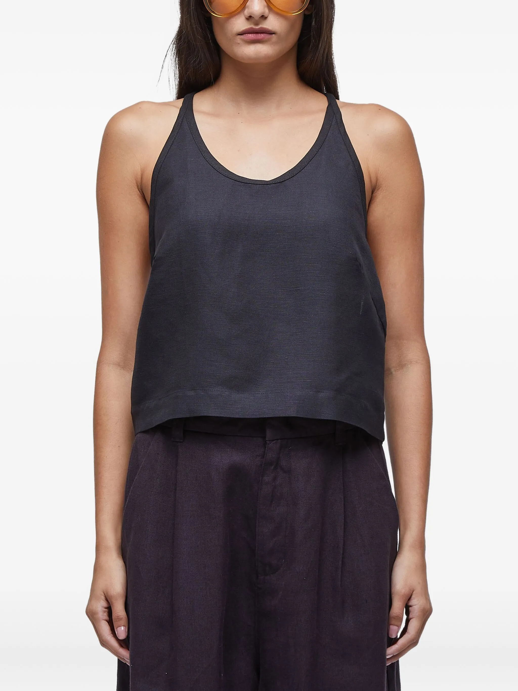 

Топ с перекрестными деталями сзади Osklen, черный