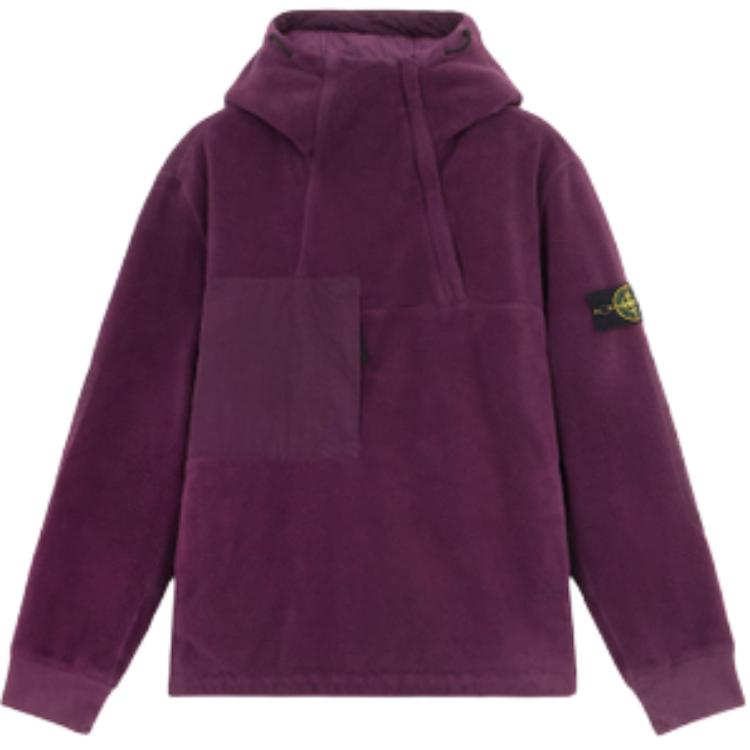 Толстовка с компас-нашивкой STONE ISLAND, Бордово-красный