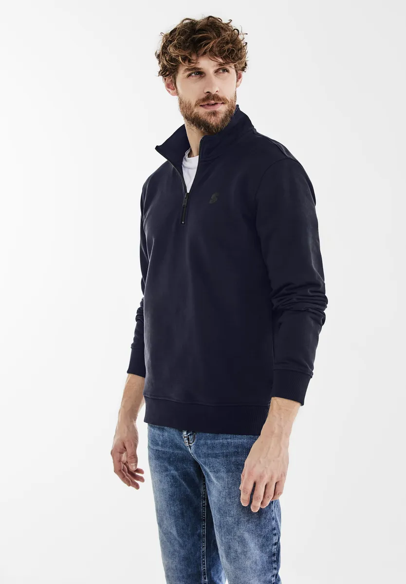 

Толстовка STREET ONE MEN, с воротником стойкой, цвет Eclipse Blue