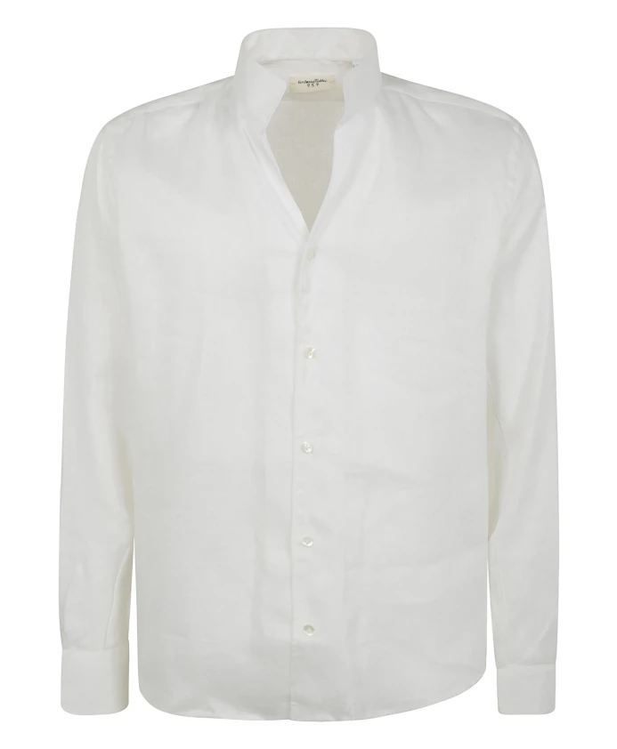 

Льняная рубашка с высоким воротником Guru Tintoria Mattei 954, белый