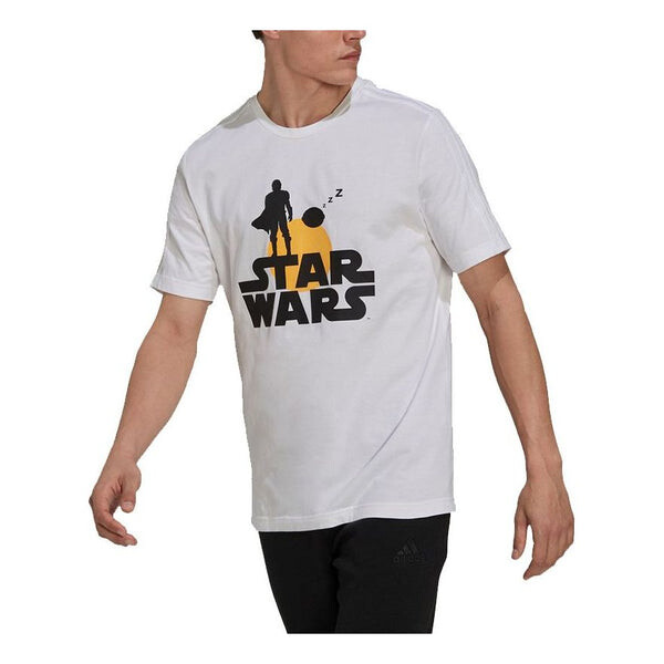 

Футболка star war subject printing sports short sleeve white Adidas, белый