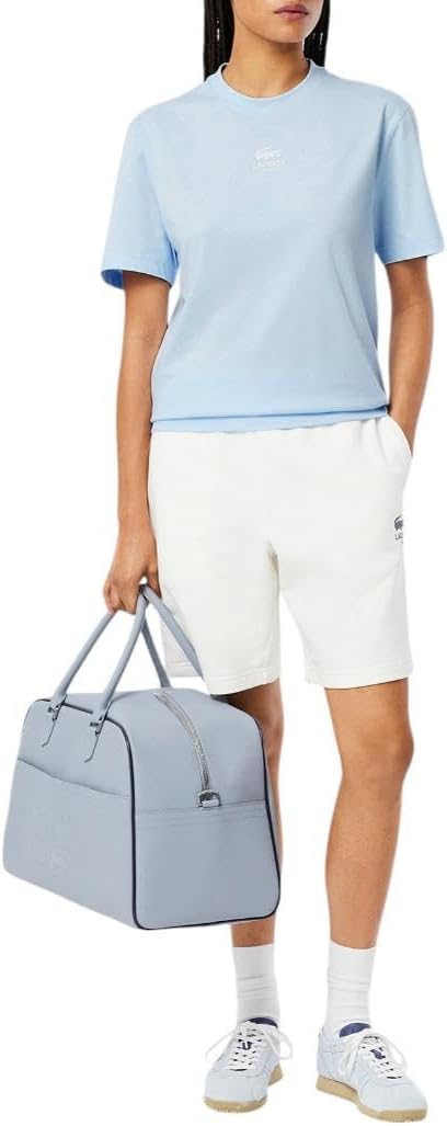 Футболка Lacoste, мужская, хлопок с логотипом, светло-голубой — фото 4