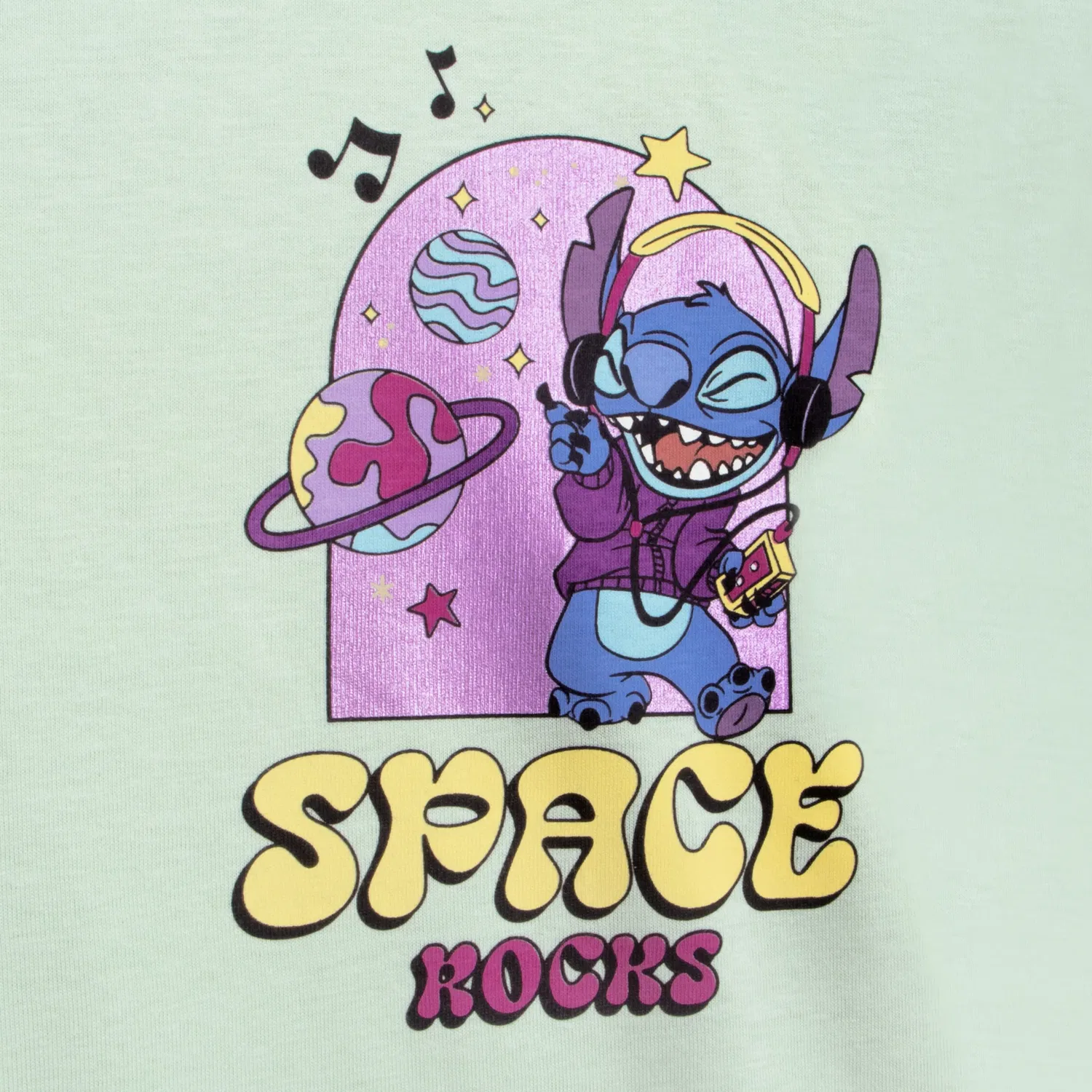 Футболка Stitch Space Rocks Disney, зеленый — фото 4