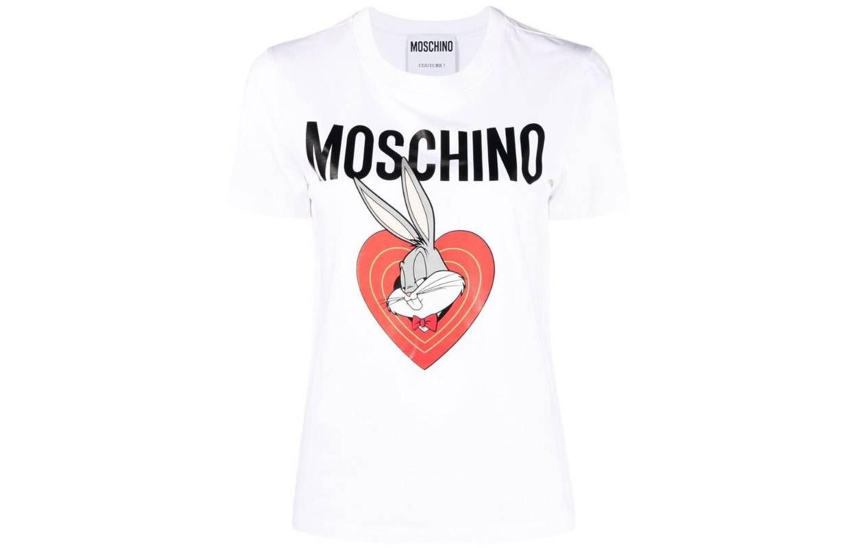 

Футболка женская белая MOSCHINO