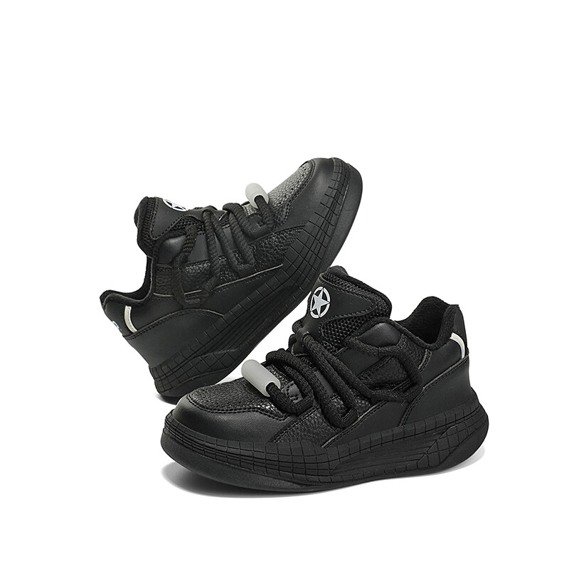 Детские кроссовки для скейтбординга Kids Low-top Overbearing Black Jeep, черный — фото 3