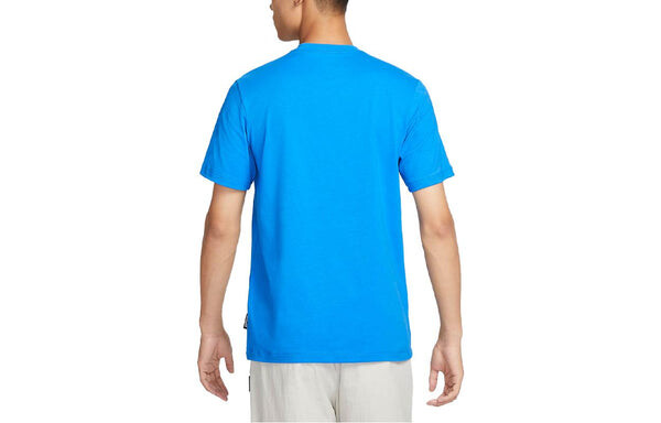 Футболка Nike NSW Big Swoosh T-shirt 'Blue', синий — фото 2