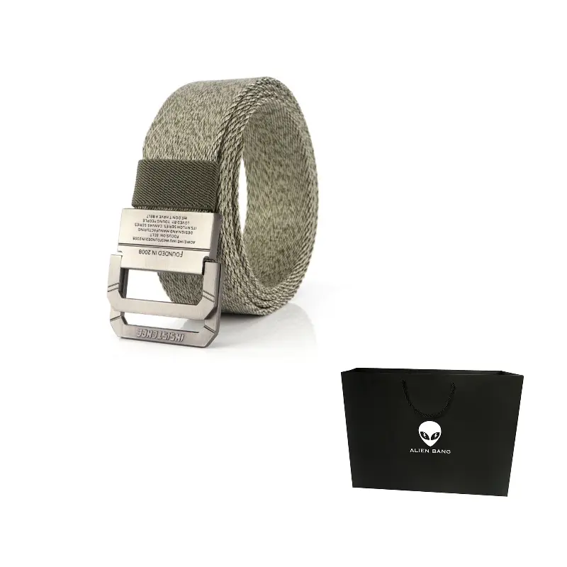

ALIEN BANG Нейлоновый кожаный ремень унисекс шириной 3,8 см, Army Green