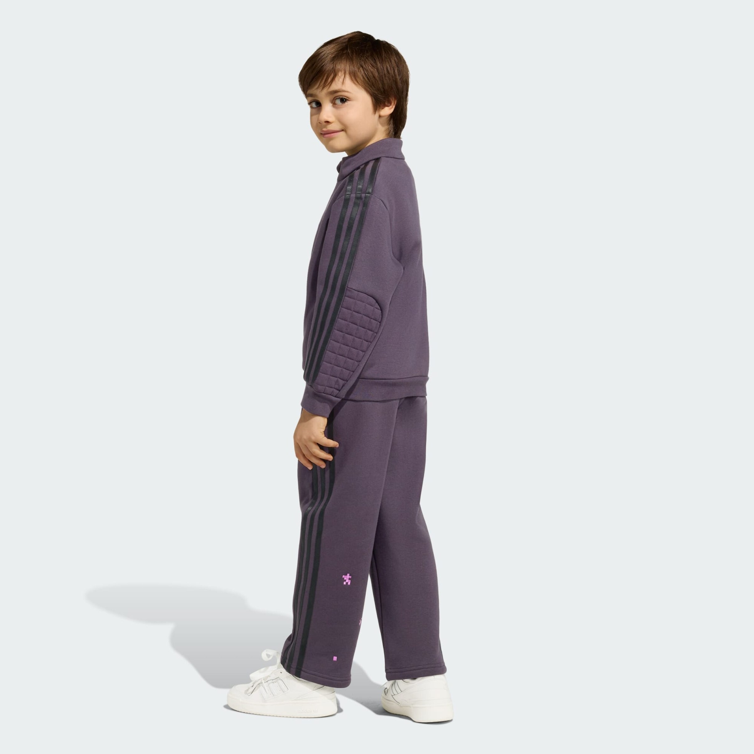 Adidas Originals Спортивный костюм 'Adidas x Minecraft' в темно-фиолетовом цвете — фото 3