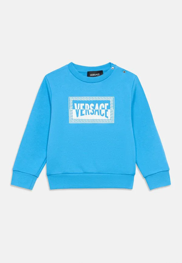 Толстовка унисекс felpa с контрастным логотипом Versace, Blue/Bianco