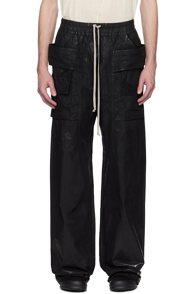 

Голливудские широкие карго-штаны с кулиской Rick Owens Drkshdw, черный