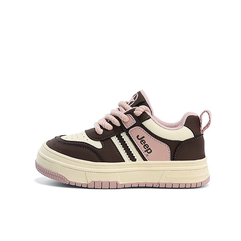 

Детские кроссовки для скейтбординга Kids Low-top бежевые Jeep, розовый