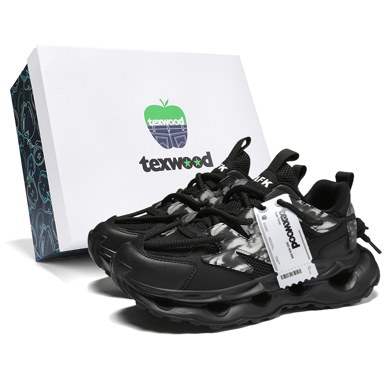 

Низкие массивные кроссовки для мужчин. Коробка TEXWOOD, Black Gray[Box]