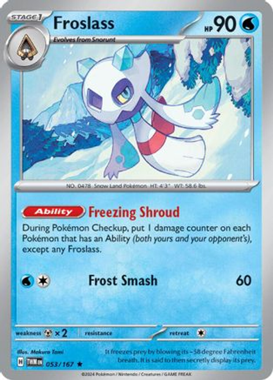 

Карточная игра Froslass 53 - SV06 Twilight Masquerade Holofoil