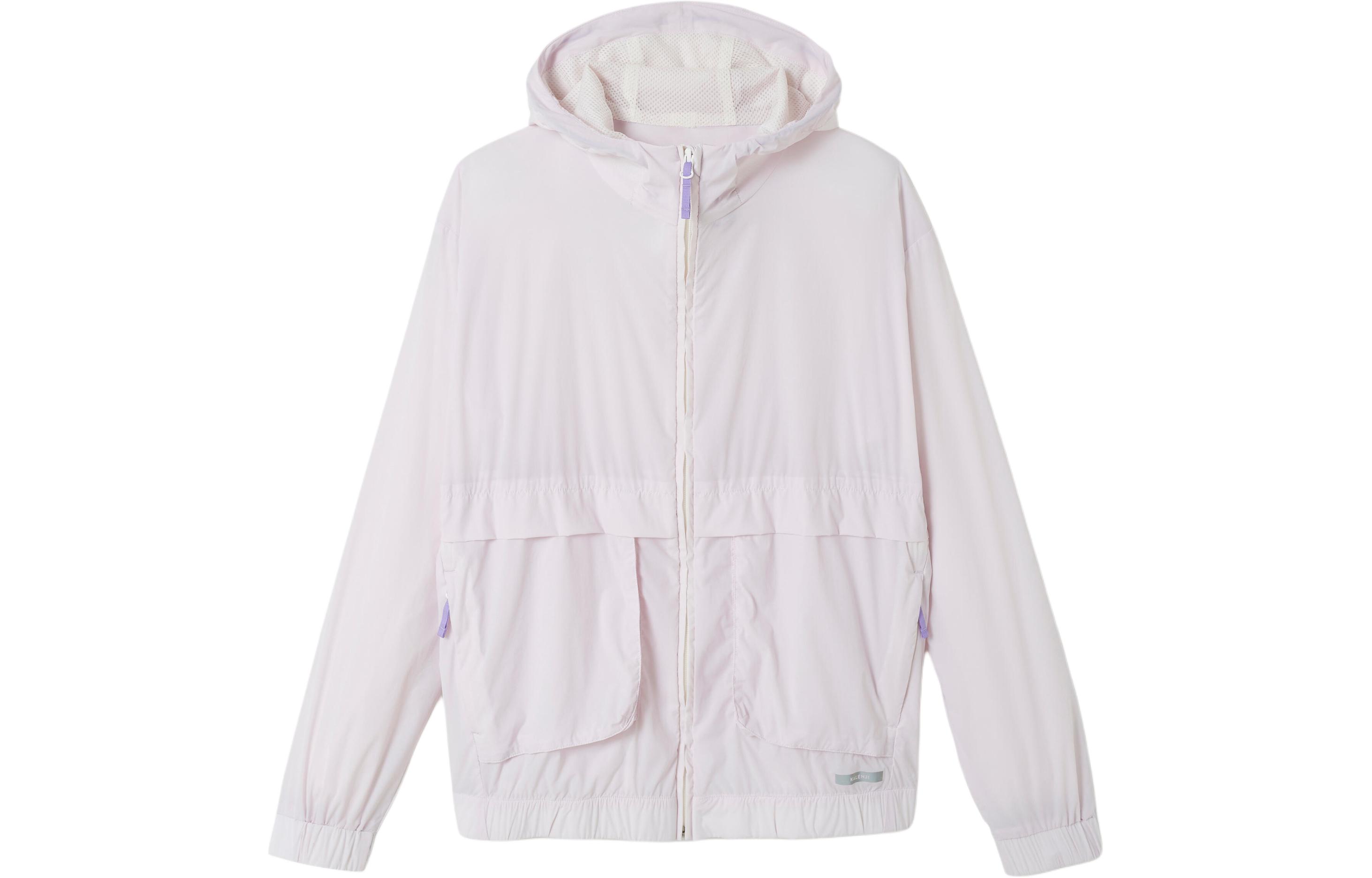 

DECATHLON Дышащая быстросохнущая ветрозащитная одежда с защитой от солнца для женщин светло-фиолетового цвета, Light Purple