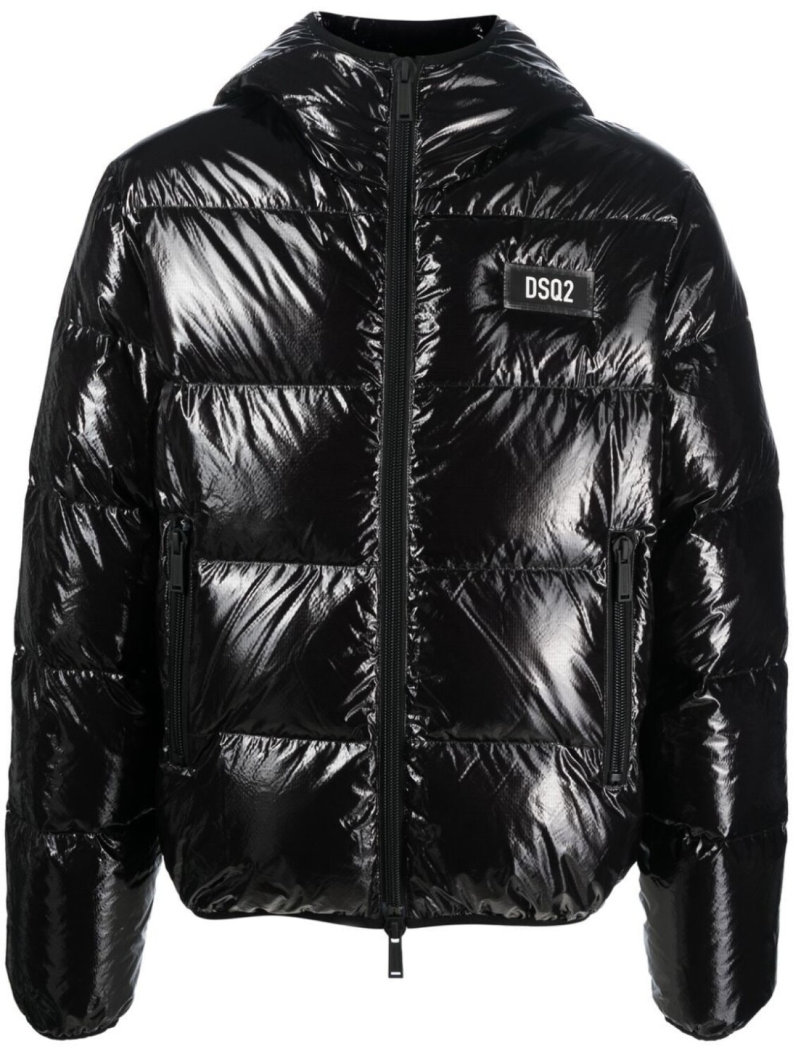 

Dsquared2 logo patch puffer jacket, черный