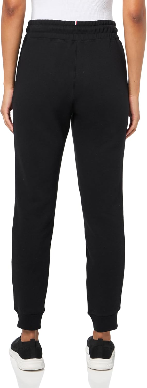 Женские флисовые джоггеры Tommy Hilfiger с завязкой на поясе, Black — фото 2