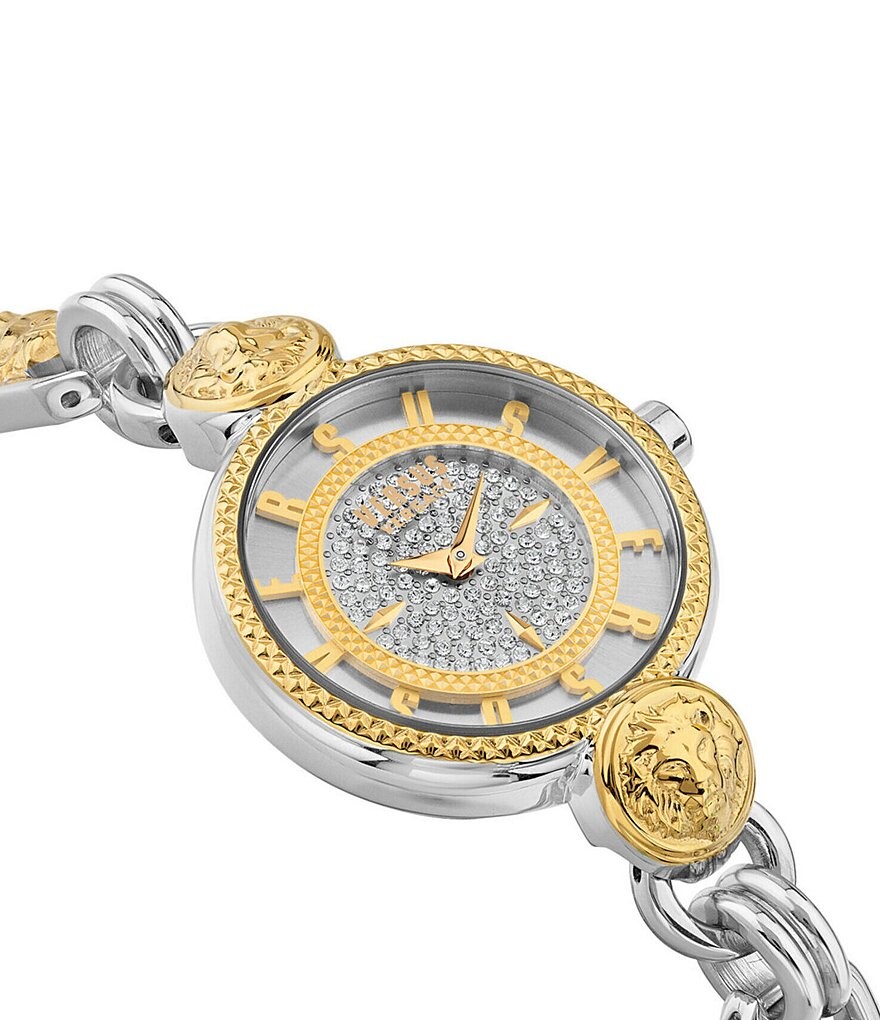 

Женские аналоговые двухцветные часы Versus By Versace Les Docks с кристаллами и браслетом из нержавеющей стали, мультиколор