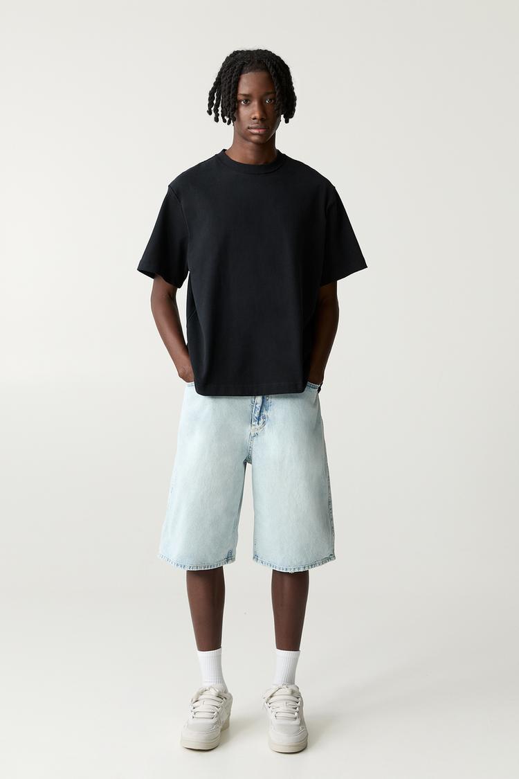 

Шорты-Бермуды из денима для фигуристов Pull And Bear, индиго