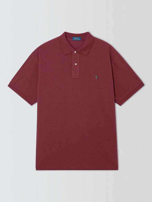 

Polo Big & Tall хлопковая рубашка-поло с коротким рукавом Regular Fit Ralph Lauren, Red Wine