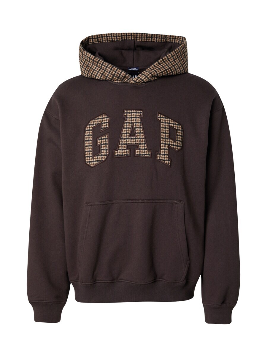 

Толстовка с капюшоном GAP Sweatshirt HOUNDSTOOTH, темно-коричневый