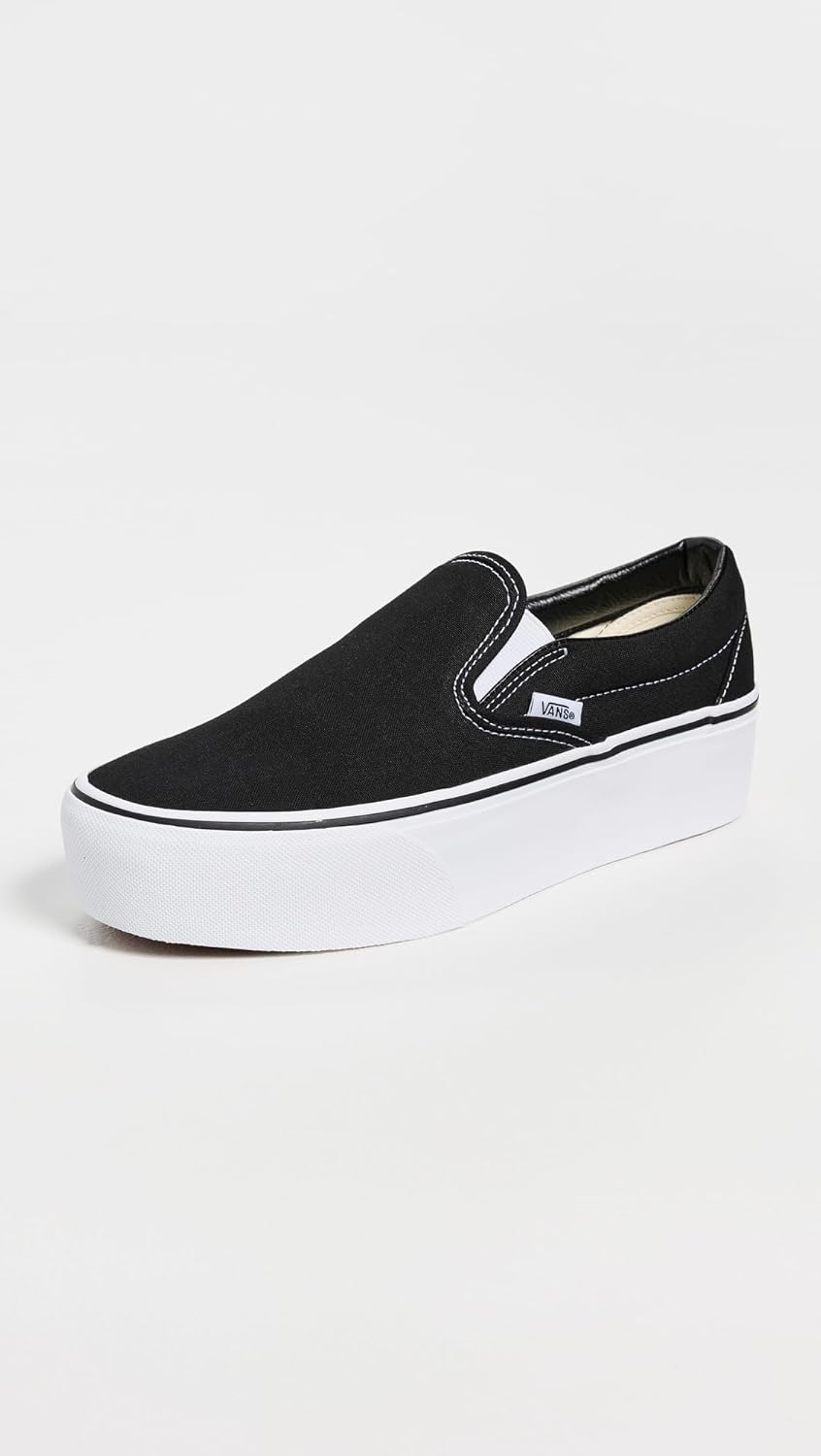 Классические слипоны Vans унисекс для взрослых, белый/черный — фото 2