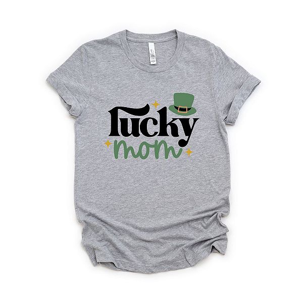 

Футболка Lucky Mom с коротким рукавом и принтом Simply Sage Market, Heather Grey, Серый, Футболка Lucky Mom с коротким рукавом и принтом Simply Sage Market, Heather Grey