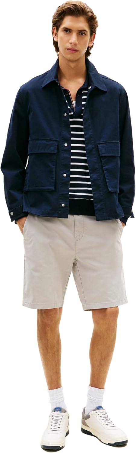 Мужские повседневные эластичные шорты-чиносы Tommy Hilfiger длиной 9 дюймов, Drizzle — фото 3