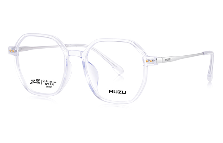 

MUZU Унисекс очки для зрения, Nude Transparent | Silver-C01