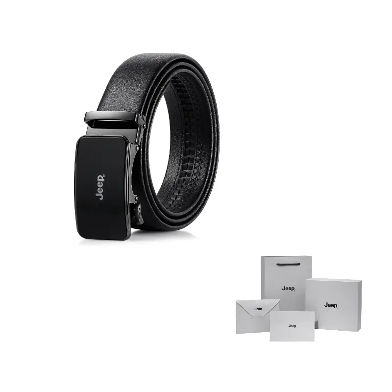 

Ремень мужской из спилка кожи Cow, ширина 3,5 см Jeep, черный