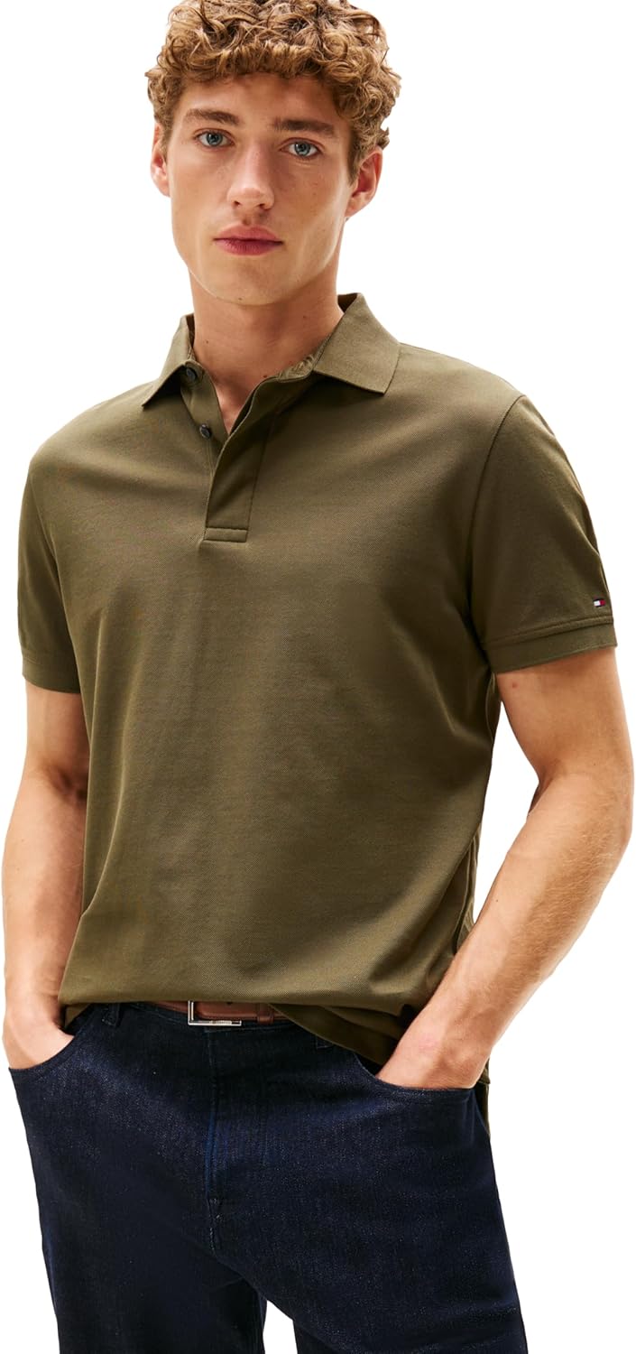 

Мужские поло Tommy Hilfiger с коротким рукавом, свободного кроя и скрытыми планками, Army Green, Зеленый, Мужские поло Tommy Hilfiger с коротким рукавом, свободного кроя и скрытыми планками, Army Green