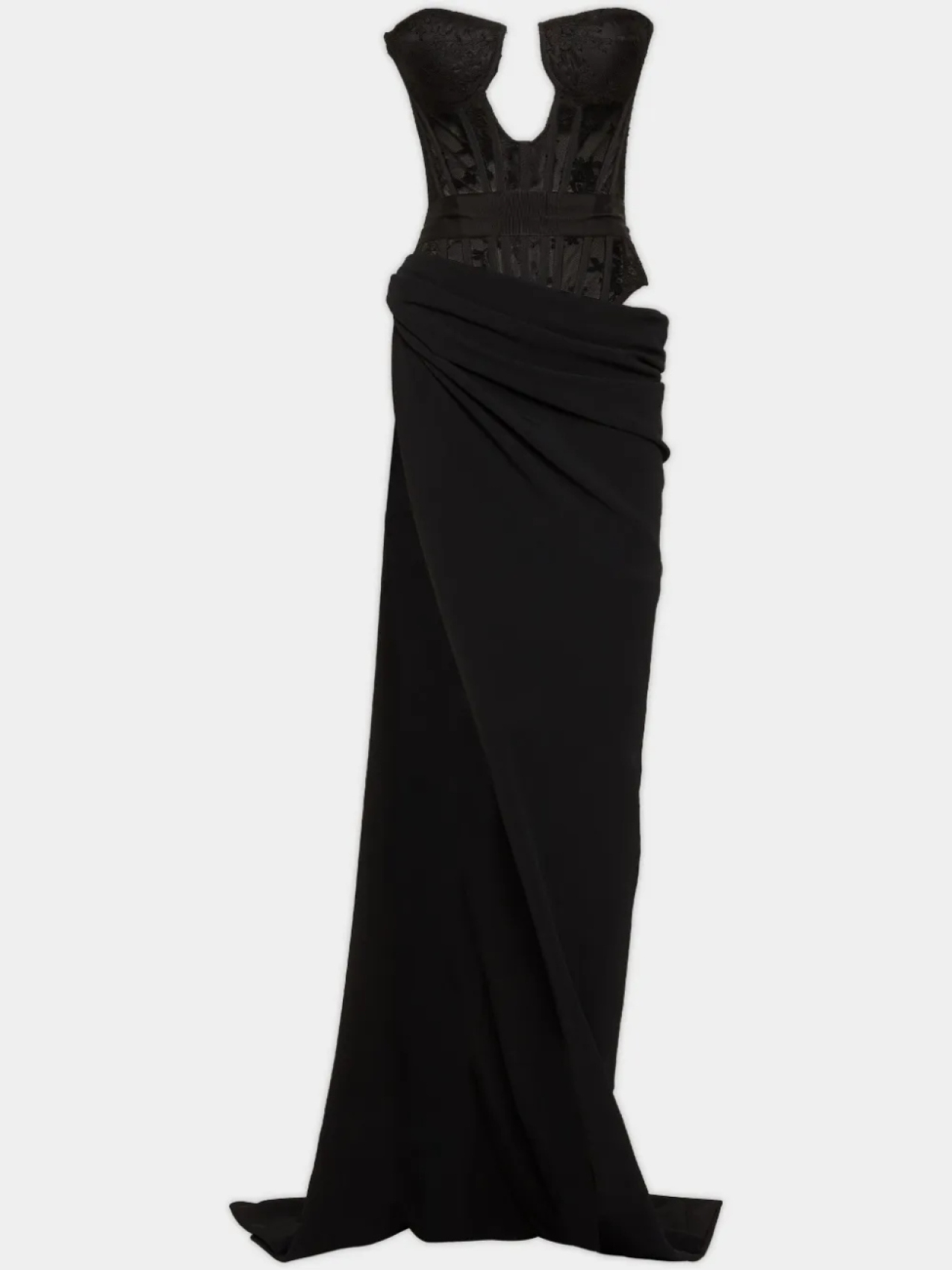 

DSQUARED2 платье-бюстье макси, черный