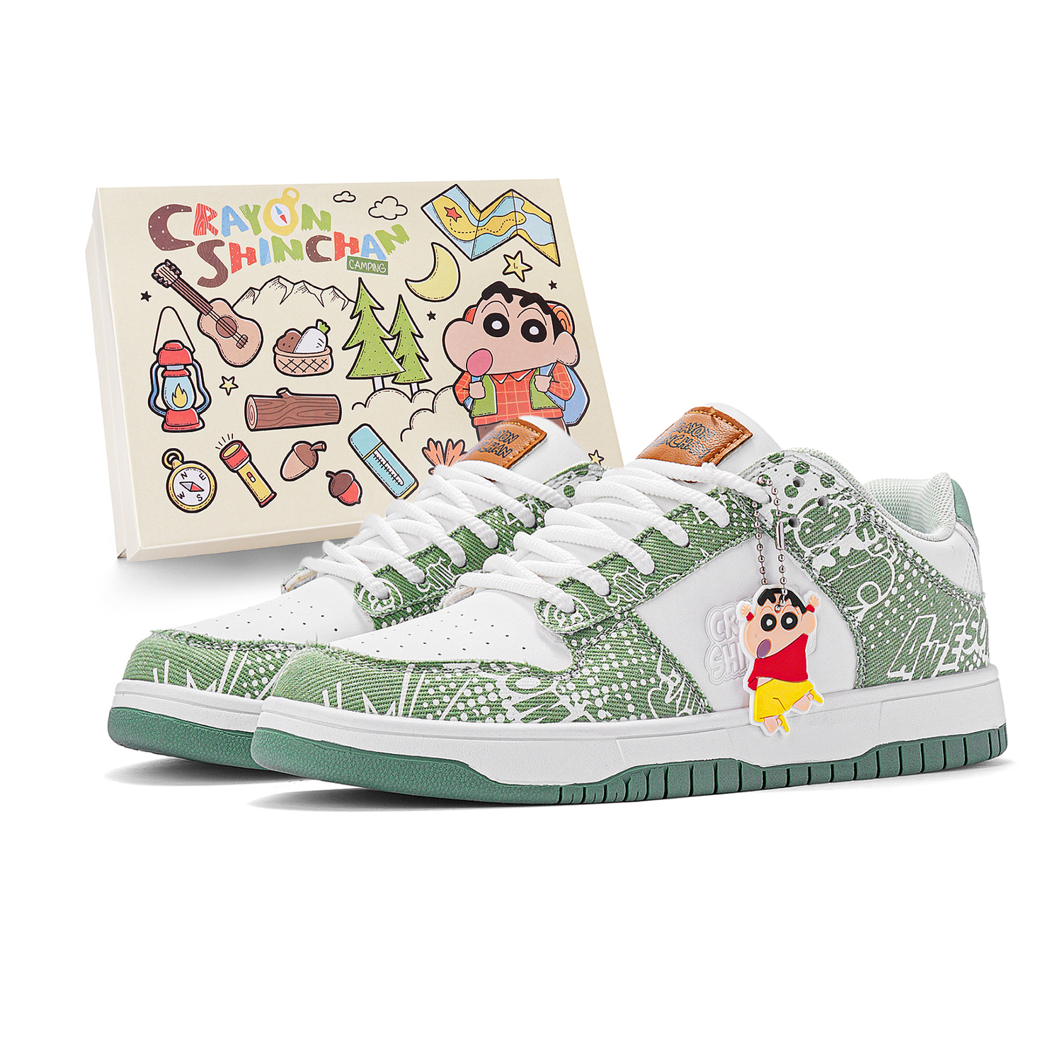 

Crayon Shinchan Скользоустойчивые износостойкие легкие дышащие лоу-топ скейтбордские кроссовки унисекс Plum Green, цвет Plum Green