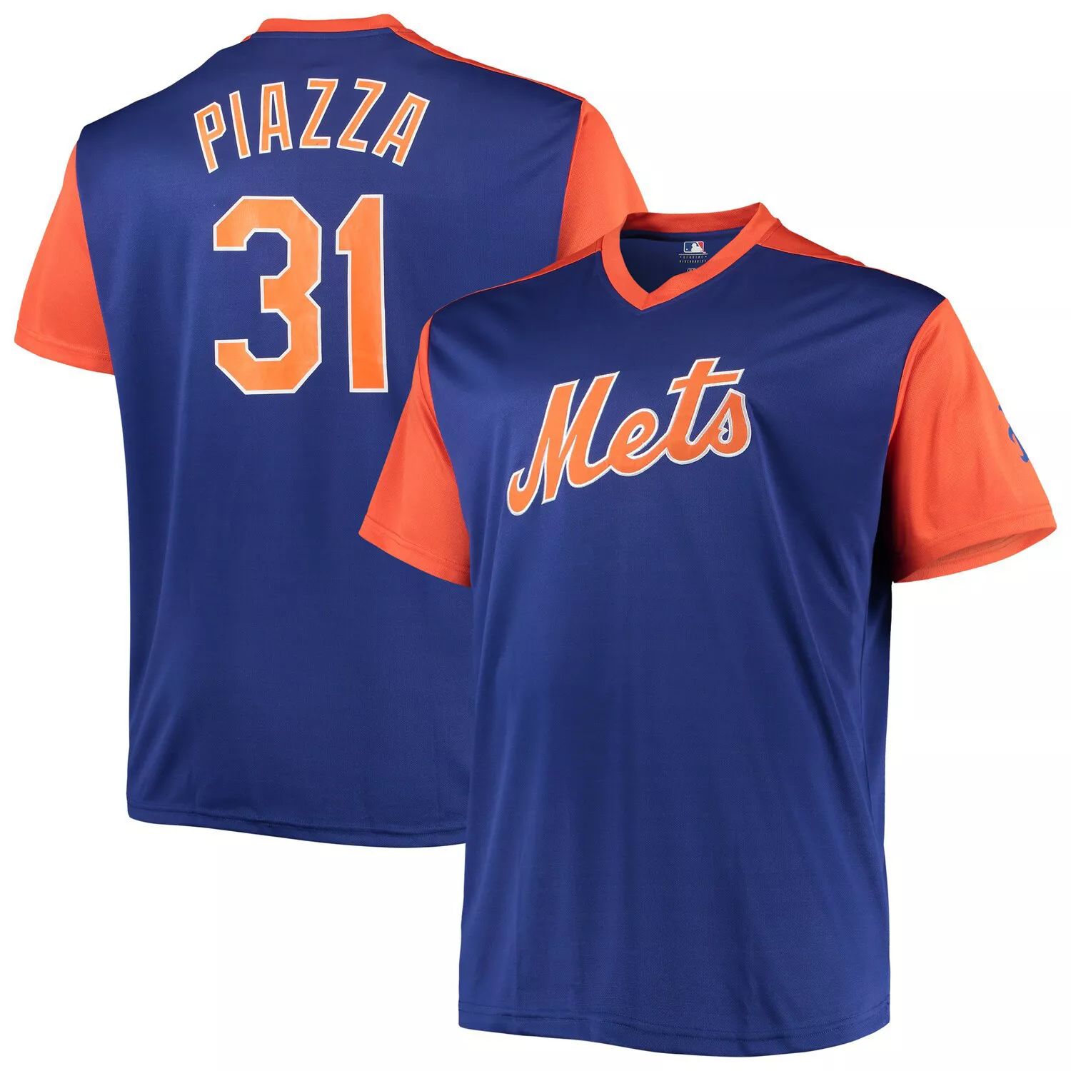 

Мужская копия джерси игрока Mike Piazza Royal/оранжевого цвета New York Mets Cooperstown Collection