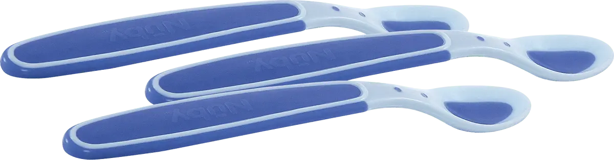 

Ложка детская Soft Sensitive Flex для каш синяя 3 шт. Nûby