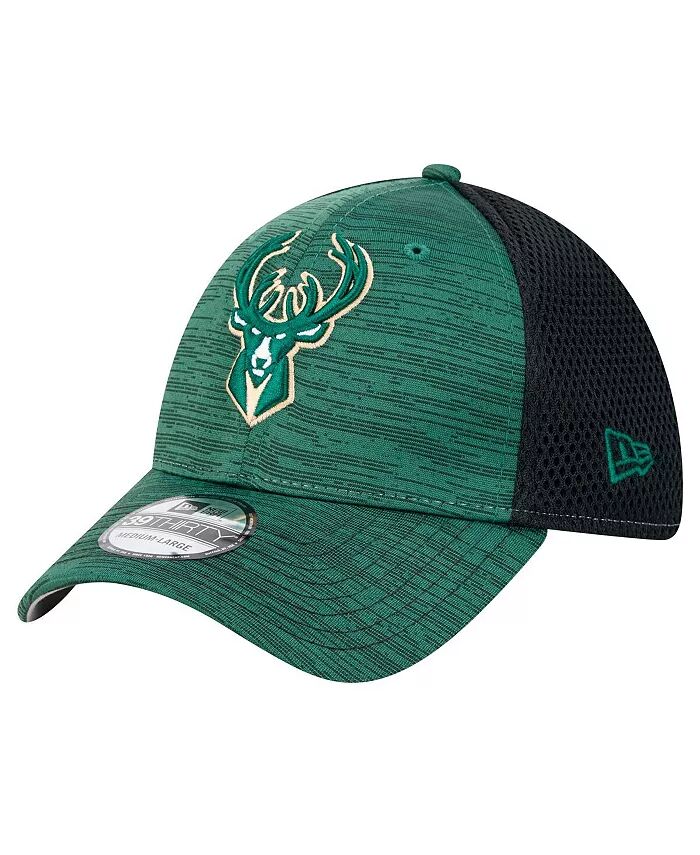 

Мужская шапка Hunter Green Milwaukee Bucks Active Tech Neo Flex 39THIRTY Flex New Era