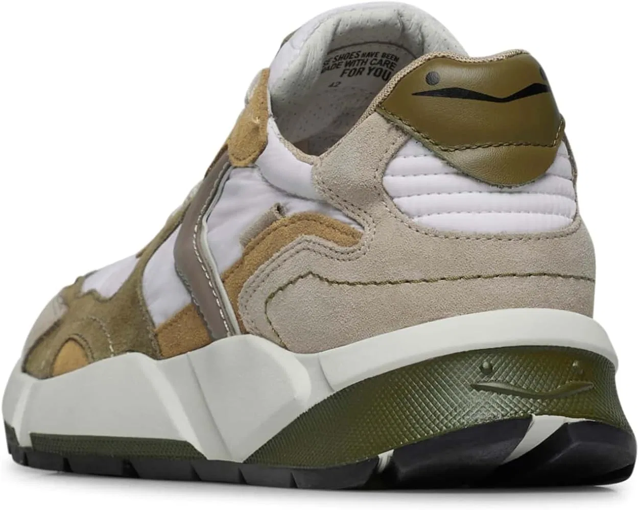 Кроссовки VOILE BLANCHE из замши и технической ткани, Beige Military Green — фото 4