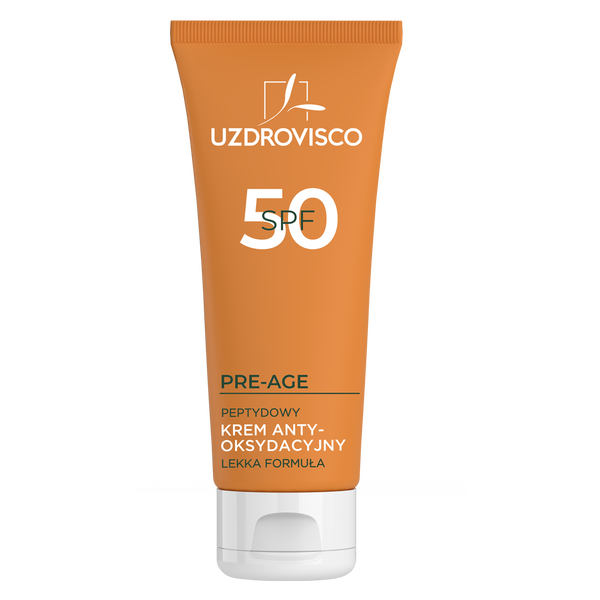

Пептидный антиоксидантный крем для лица против пигментации с SPF50, 50 мл Uzdrovisco Pre-Age