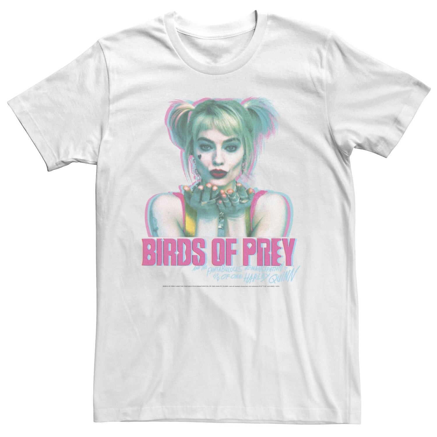 

Мужская футболка с портретом Harley Quinn: Birds of Prey Kiss Licensed Character