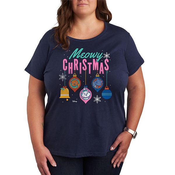 

Футболка с принтом Plus size The Aristocats Meowy Christmas Disney, Navy, Синий, Футболка с принтом Plus size The Aristocats Meowy Christmas Disney, Navy
