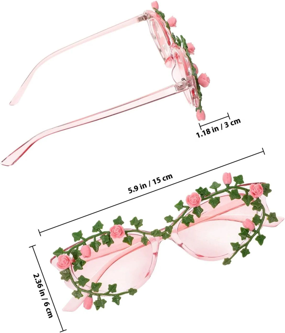 

Солнцезащитные очки Didiseaon в форме цветка для взрослых женщин, в розовой оправе, модные очки для вечеринок, стильные очки для подростков и танцевальных мероприятий