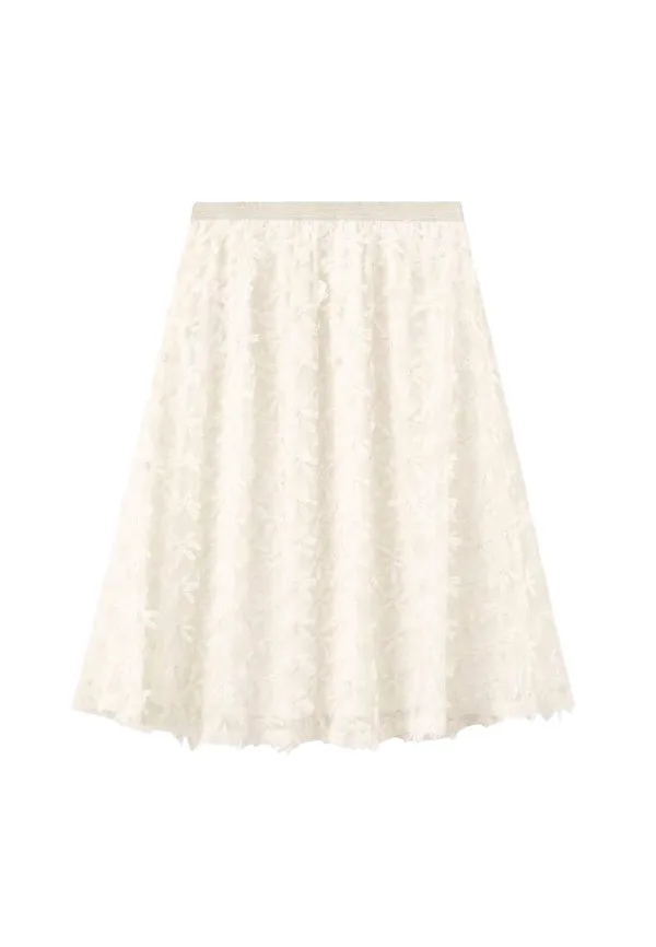 Детская юбка а-силуэта Mango Kids, Off White